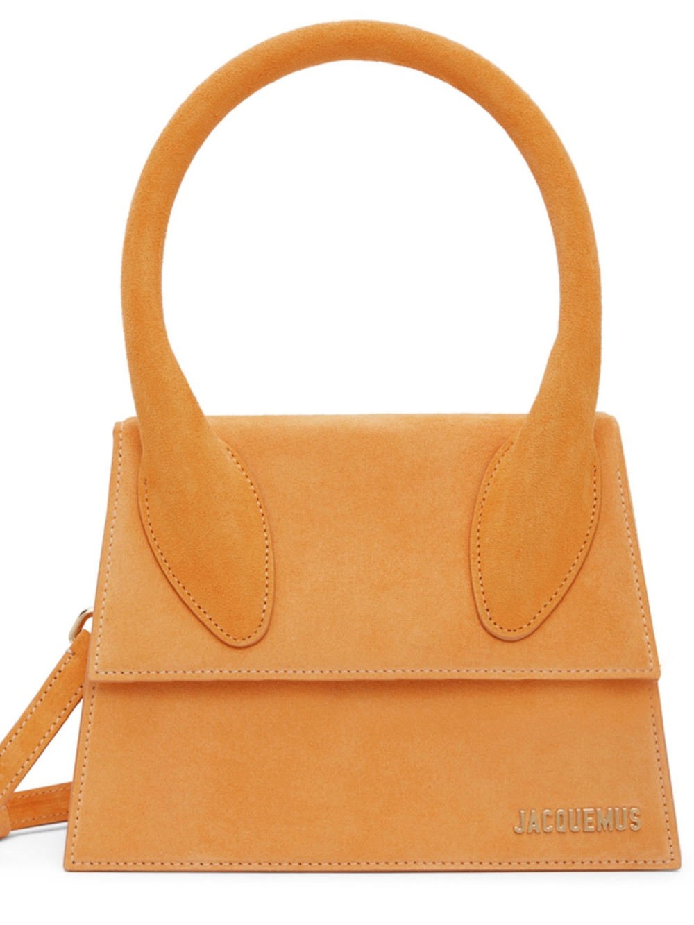 Jacquemus Orange La Montagne Le Grand Chiquito Suede Top-Handle Satchel